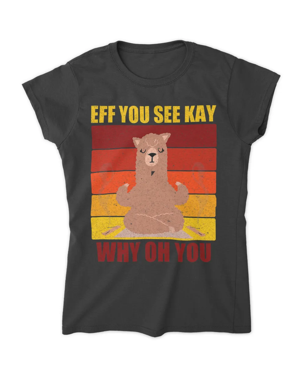 Eff You See Kay Why Oh You Funny Vintage Llama Yoga Lover