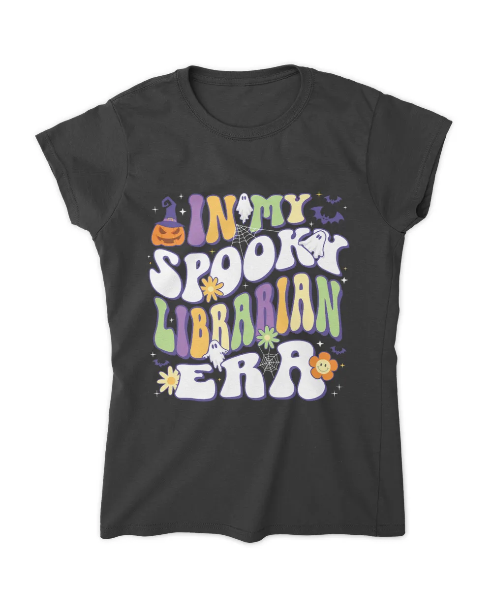 In My Spooky Librarian Era Halloween Groovy Retro
