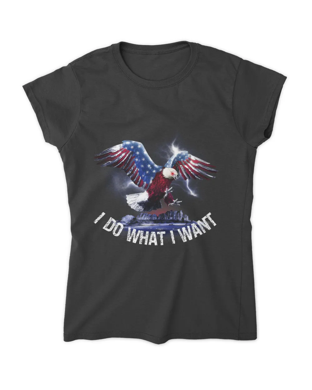 I Do What I Want Funny Animal Patriotic Eagle Meme Graphic