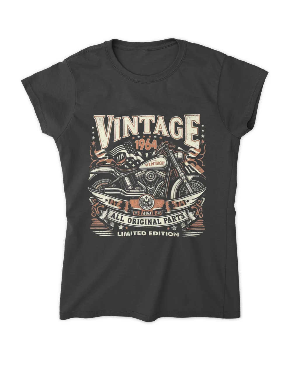Vintage 1964 Born In 1964 60Th Birthday Motorcycle Bikers T-Shirt