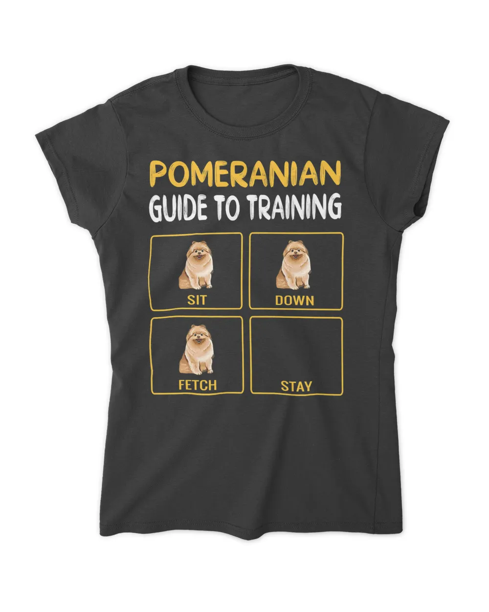 Funny Pomeranian Guide To Training Dog Obedience T-Shirt
