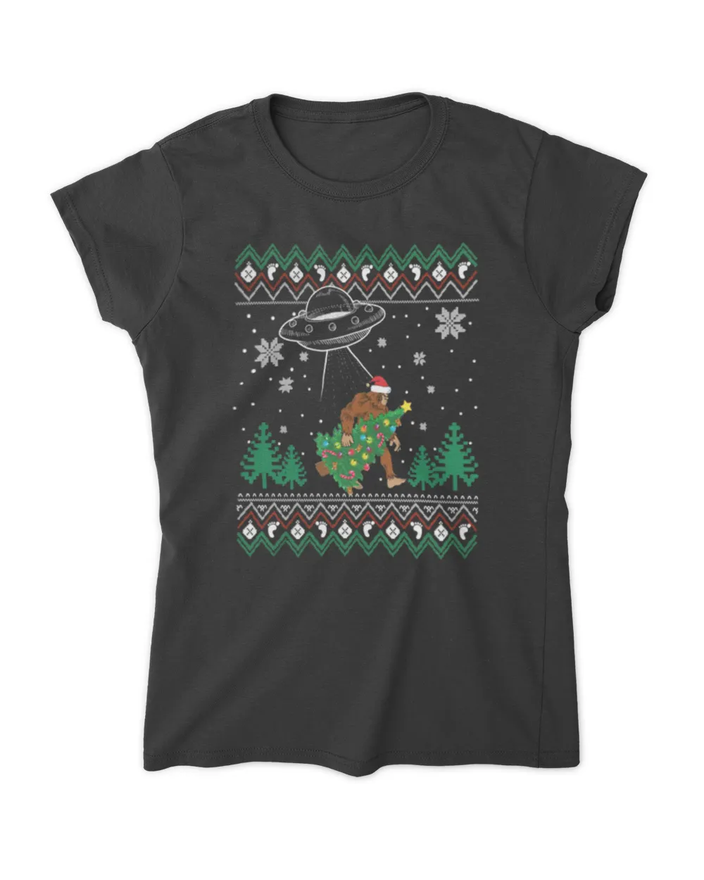 Bigfoot Christmas Tree Bigfoot Decoration Christmas Essential T-Shirt