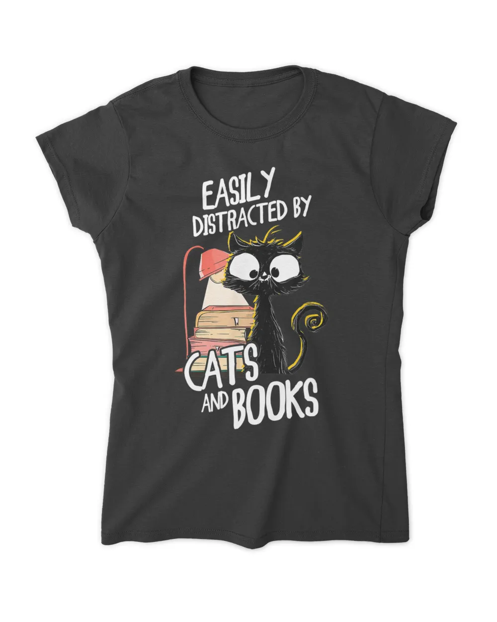 Easily distracted by Cats and Books V3 QTCATB191222A9