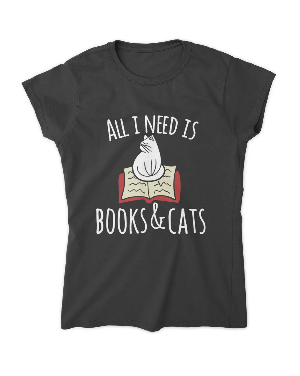 All I need is books & Cats t-shirt Books and cats QTCATB191222A20