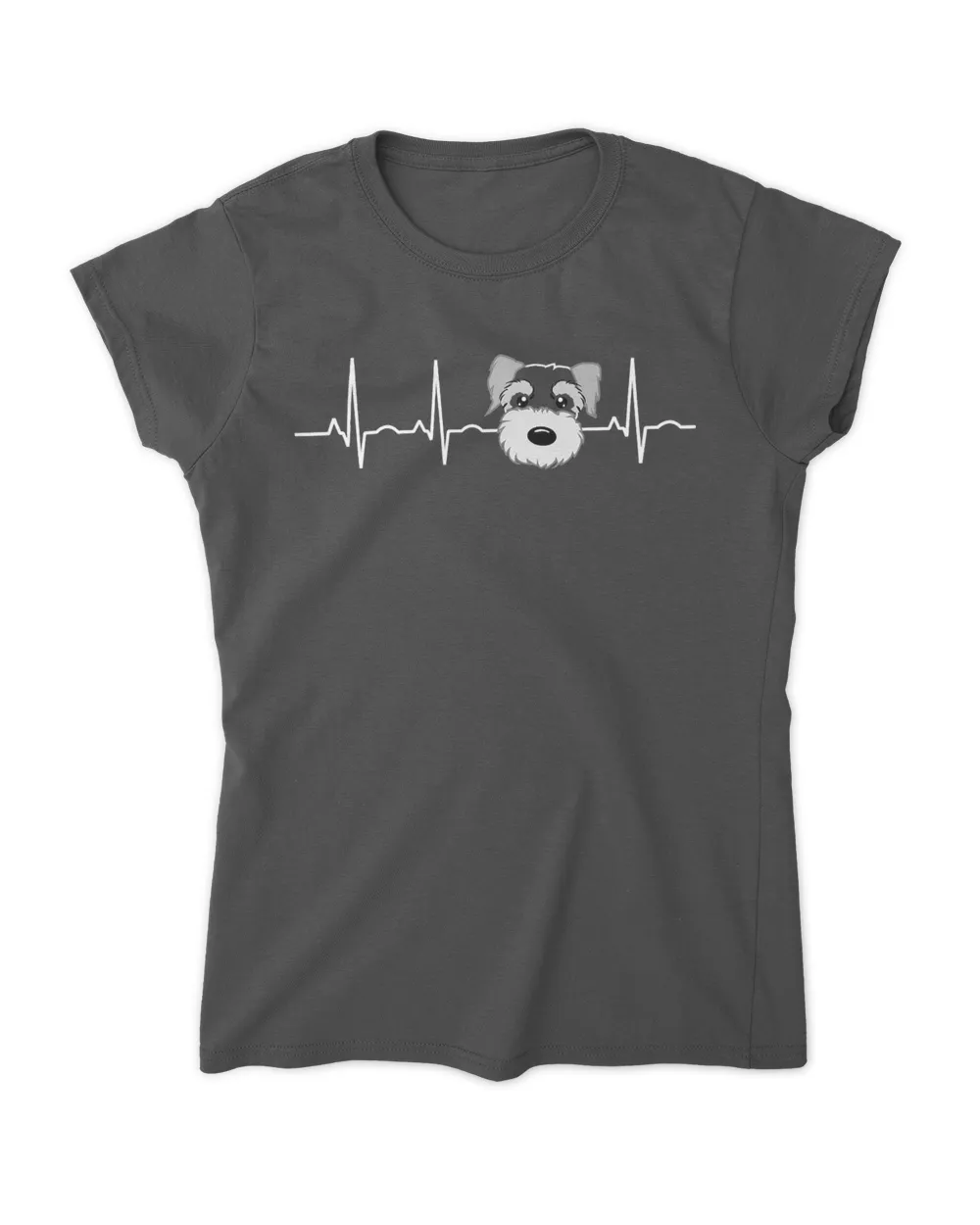 Miniature Schnauzer Heartbeat Shirt Mini Schnauzer Face Tee