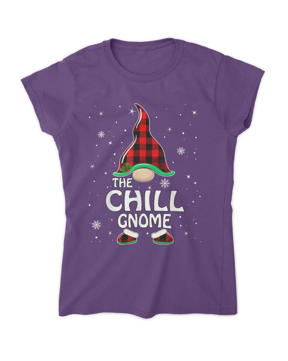 Chill Gnome Buffalo Plaid Matching Family Christmas Pajama