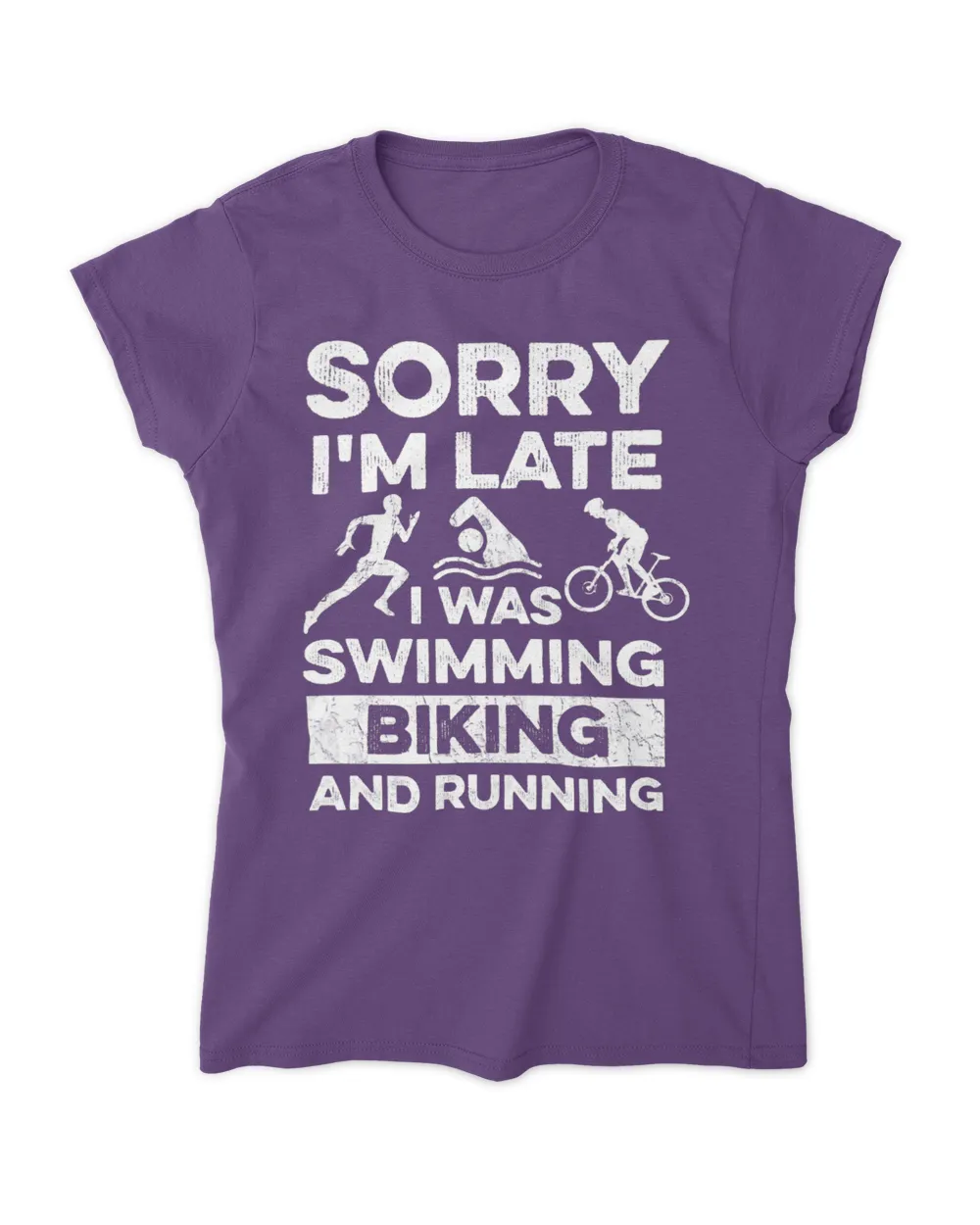 Cool triathlon Tees Women's Standard T-Shirt purple s