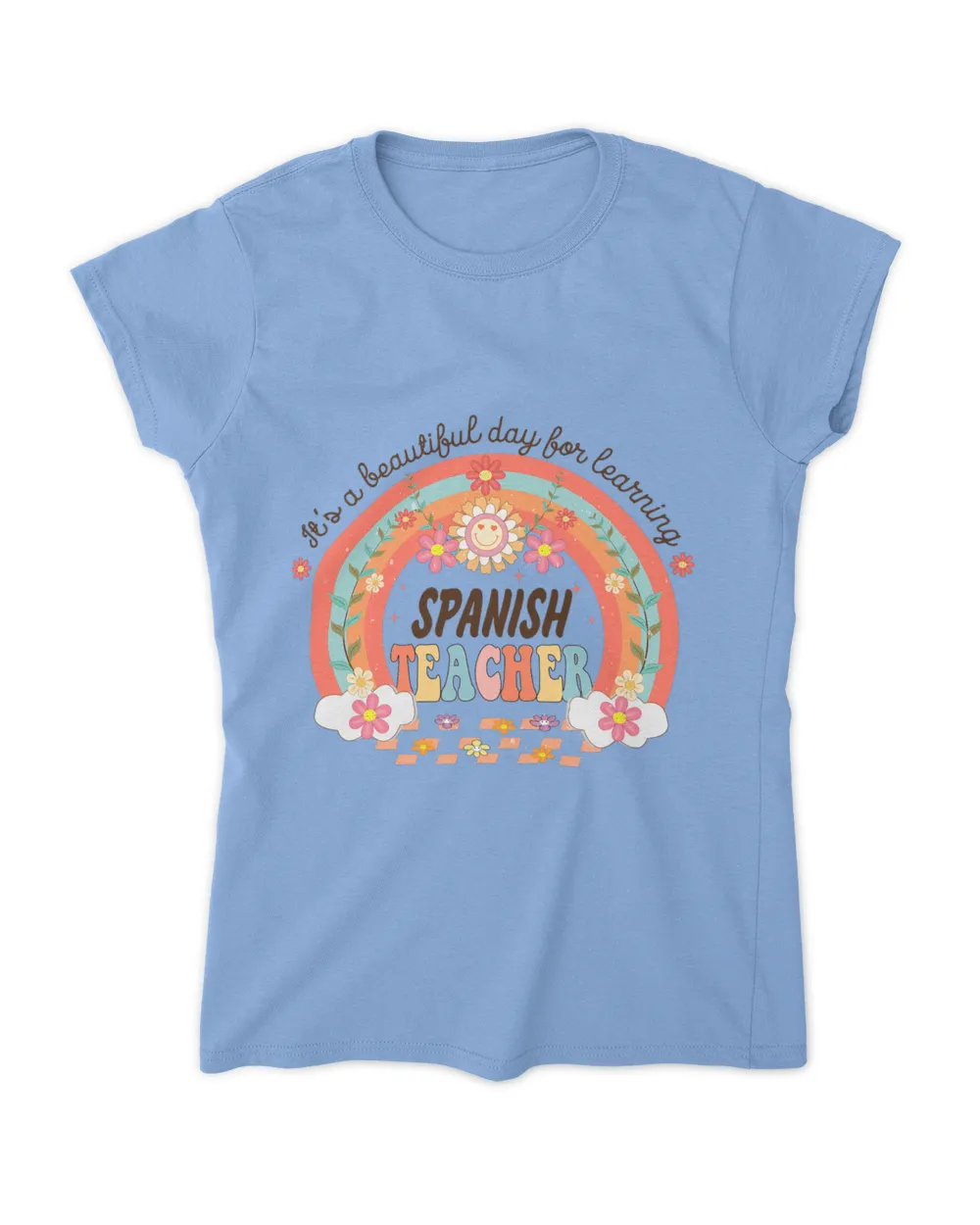 groovy rainbow wildflower Spanish Teacher