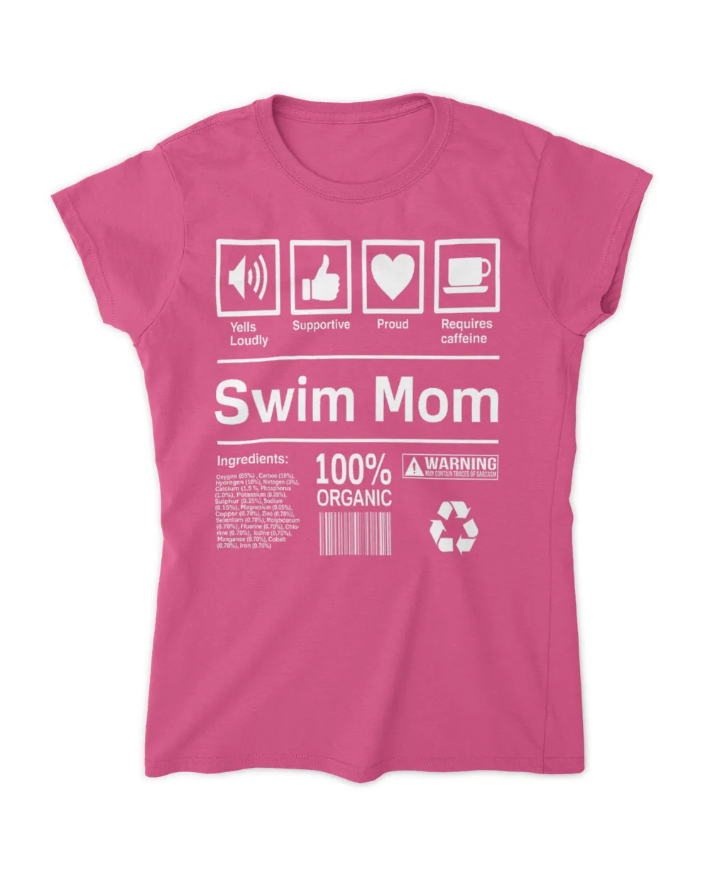 swim mom t-shirts Women's Standard T-Shirt heliconia s