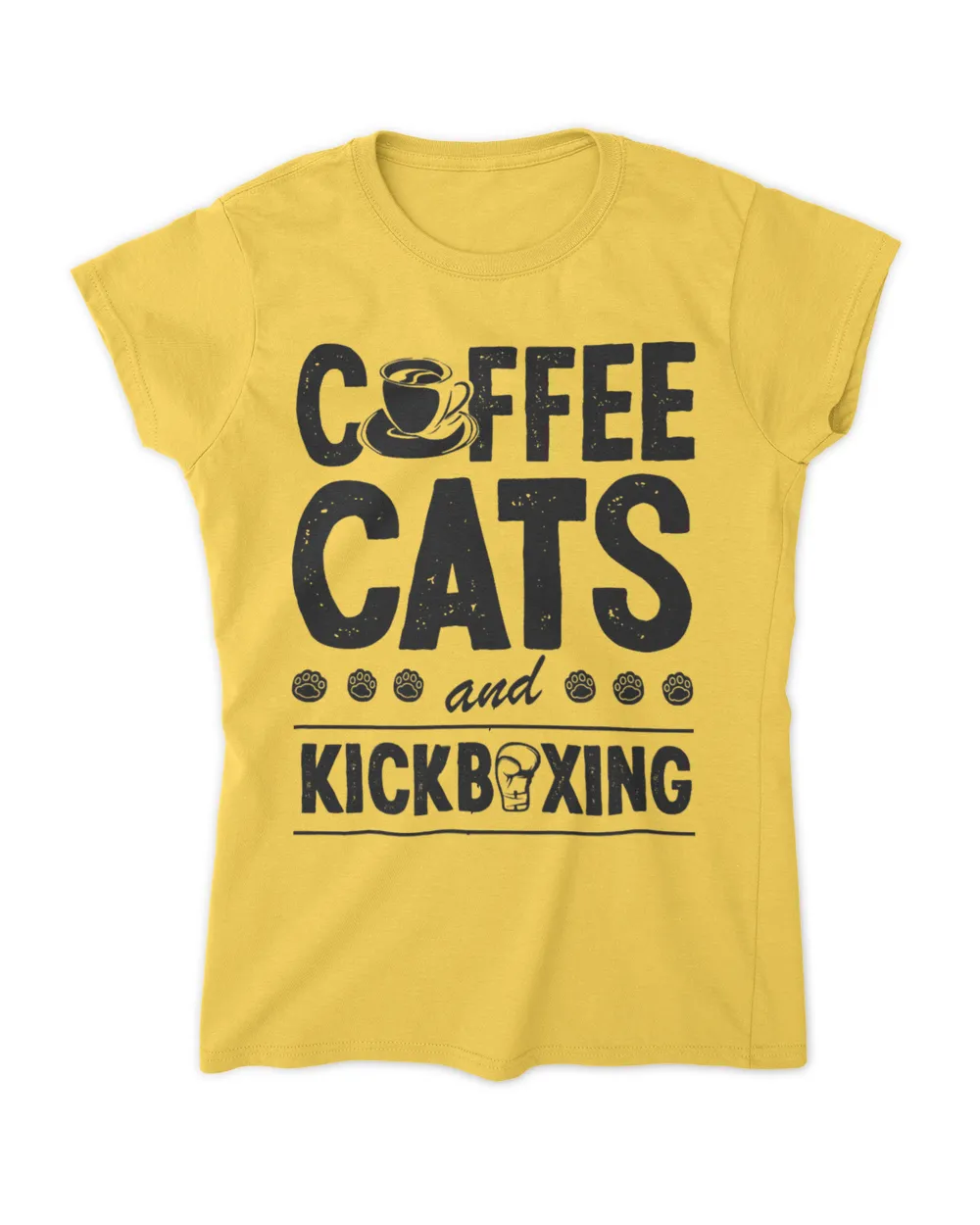 Coffee Cats And Kickboxing Cute Funny Kickboxer Cat Lover
