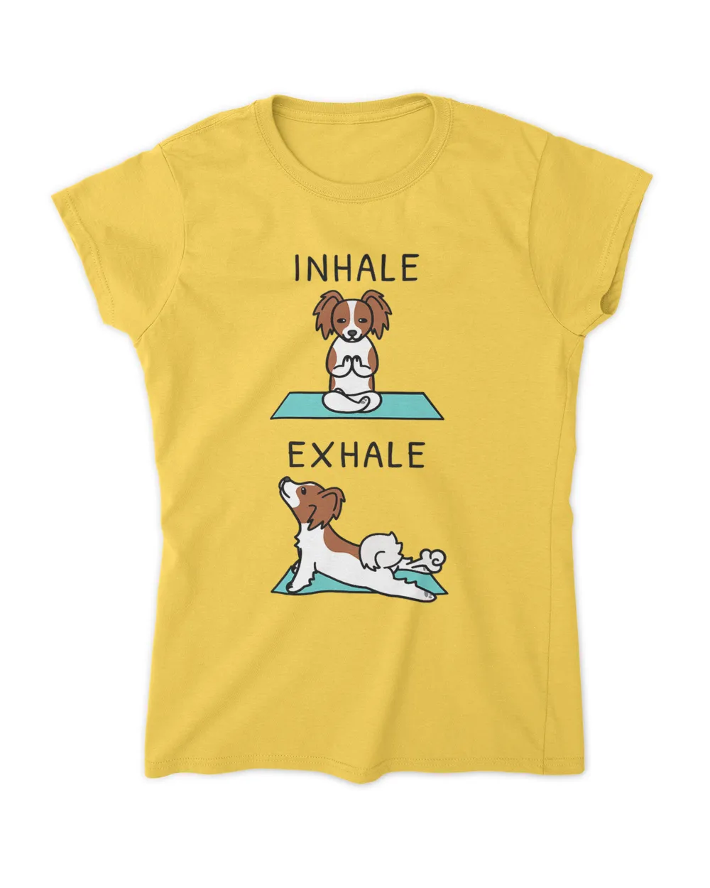 Yoga Inhale Exhale Papillon Dog 115