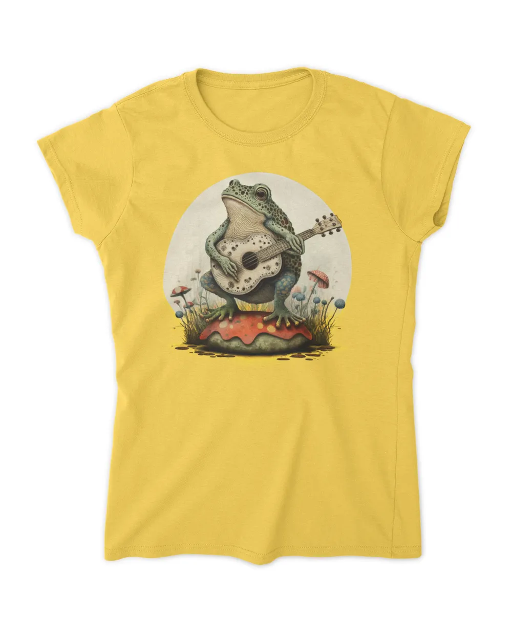 Cottagecore Shirt Aesthetic Frog Playing Banjo Shirt, Cute Gift For Women Shirt