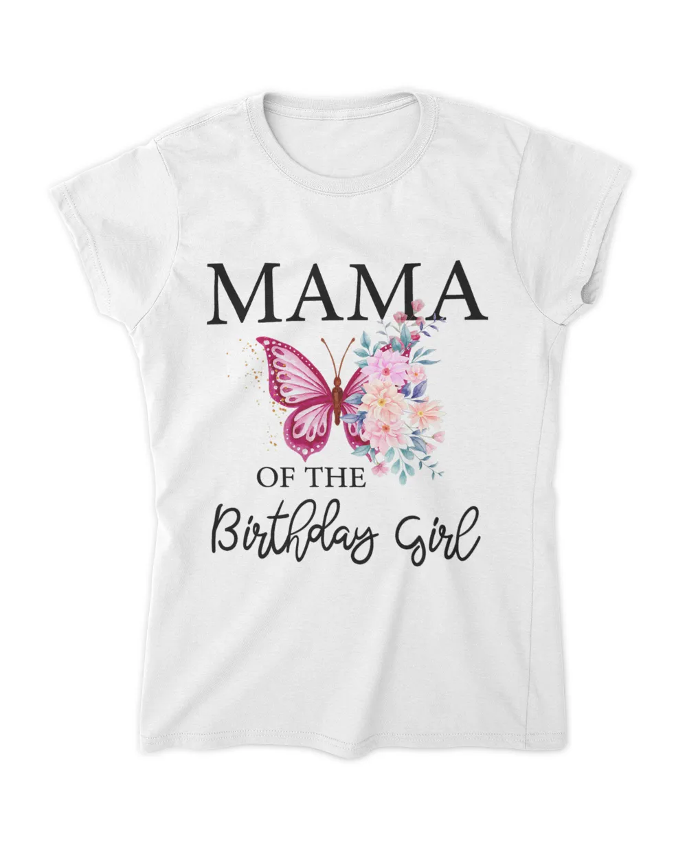 Mama 1st First Birthday Matching Family Butterfly Floral