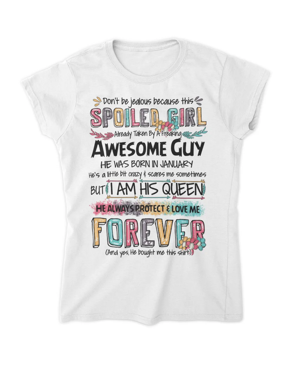 Spoiled Girl Women's Standard T-Shirt white s