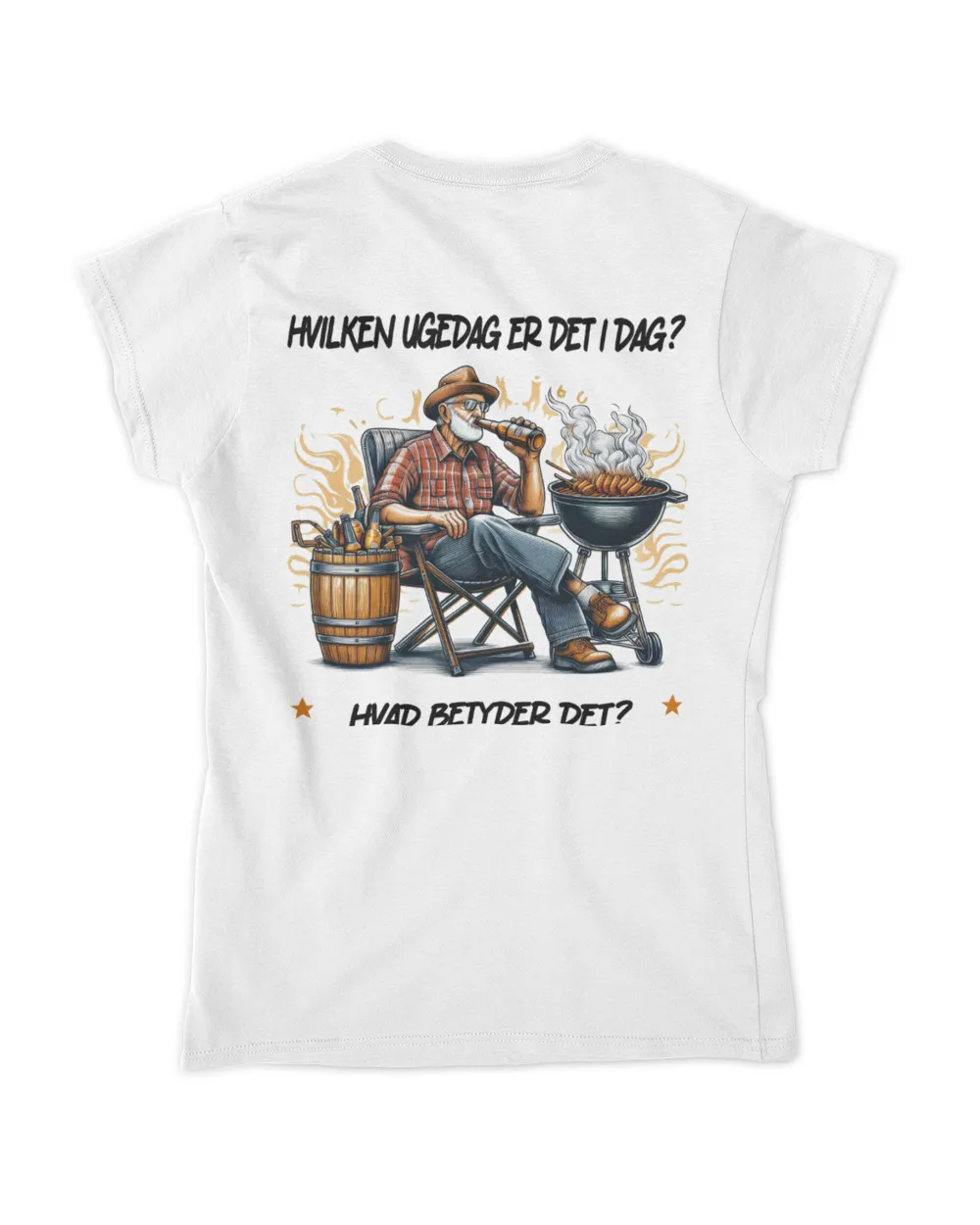 fishing rather  1006 Back White 1408 Women's Standard T-Shirt white s