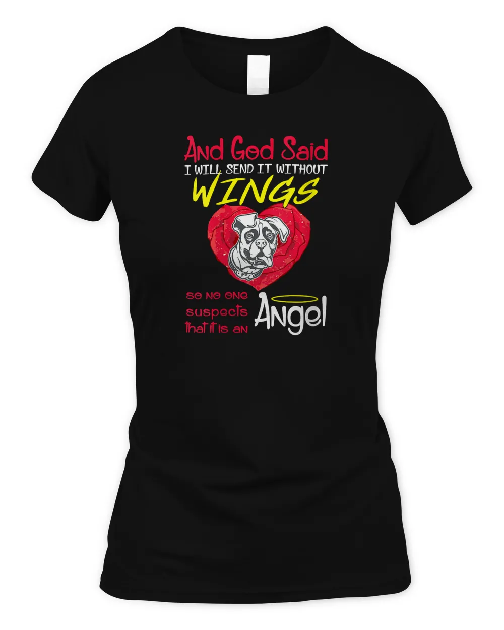 Womens Boxer Angel Without Wings Pet Lover&39;s Gift V-Neck T-Shirt