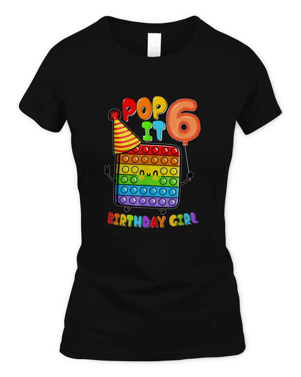 Colorful Gameboard 6th Fidget Pop It Birthday Girl Party