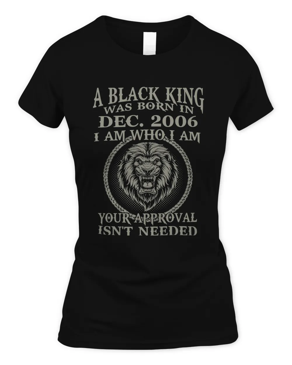Black King Are Born In DECEMBER 2006. Black King Was Born In DECEMBER 2006 Classic T-Shirt
