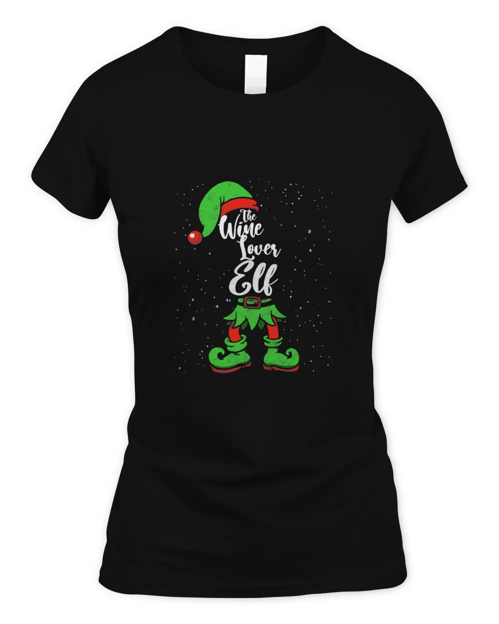 Wine Lover Elf Matching Family Christmas Pajama Costume T-Shirt
