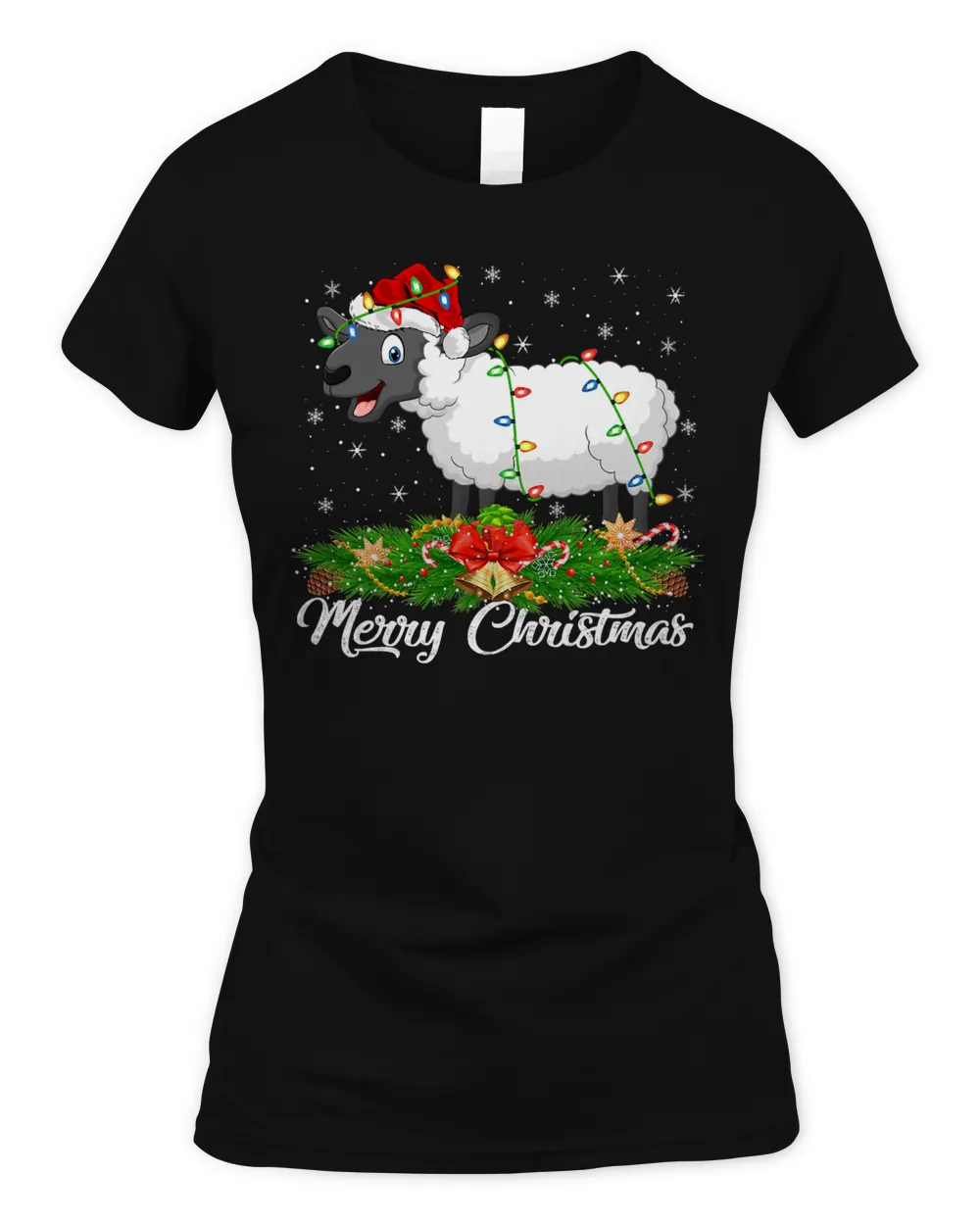 Sheep Animal Lover Matching Santa Hat Christmas 276
