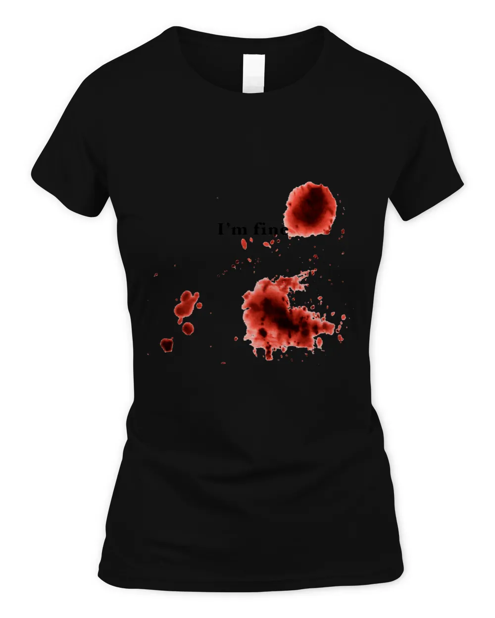 Im Fine Halloween Bloody Scary Stabbed Chest Simple Costume