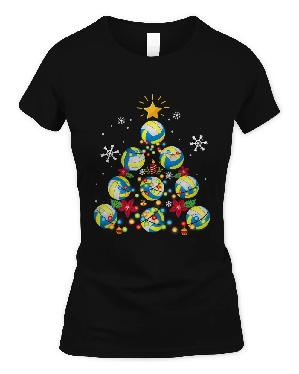 Volleyball Christmas Tree  T-Shirt