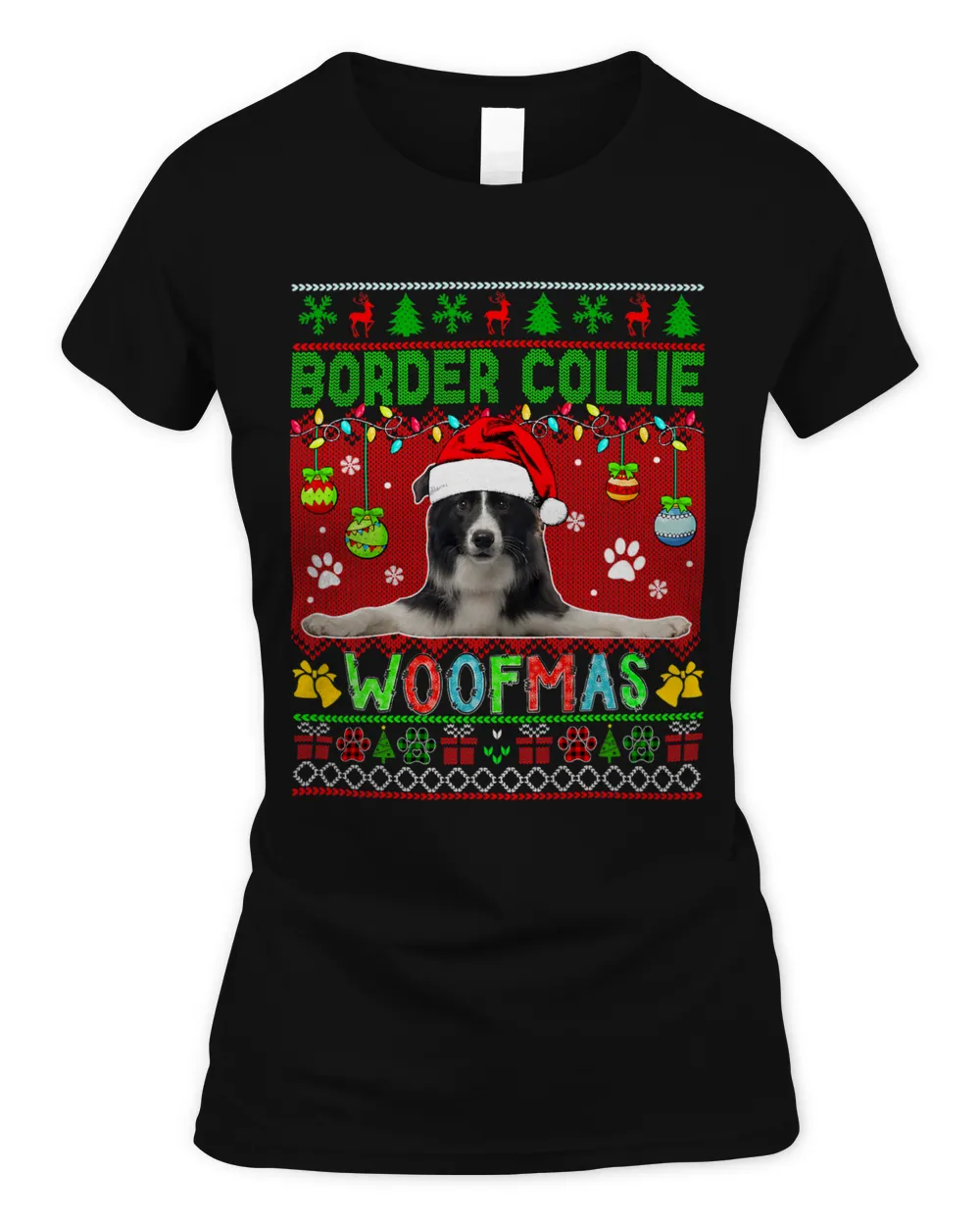 Border Collie Christmas Woof Santa Border Collie Dog Lover 24