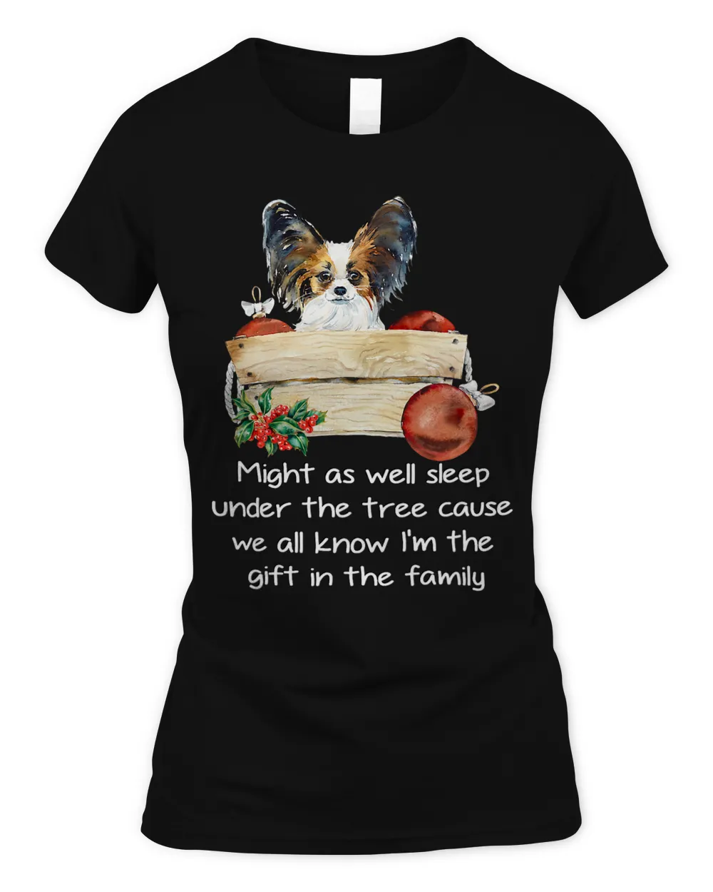 Favorite Family Papillon Puppy Funny Christmas Humor Quote