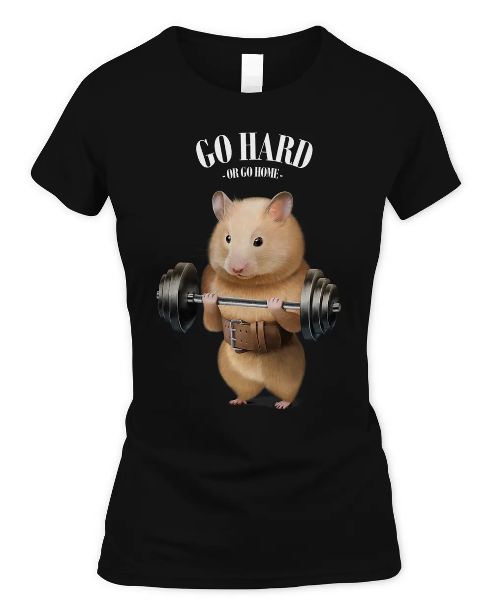 Hamster Weightlifting in Fitness Gym