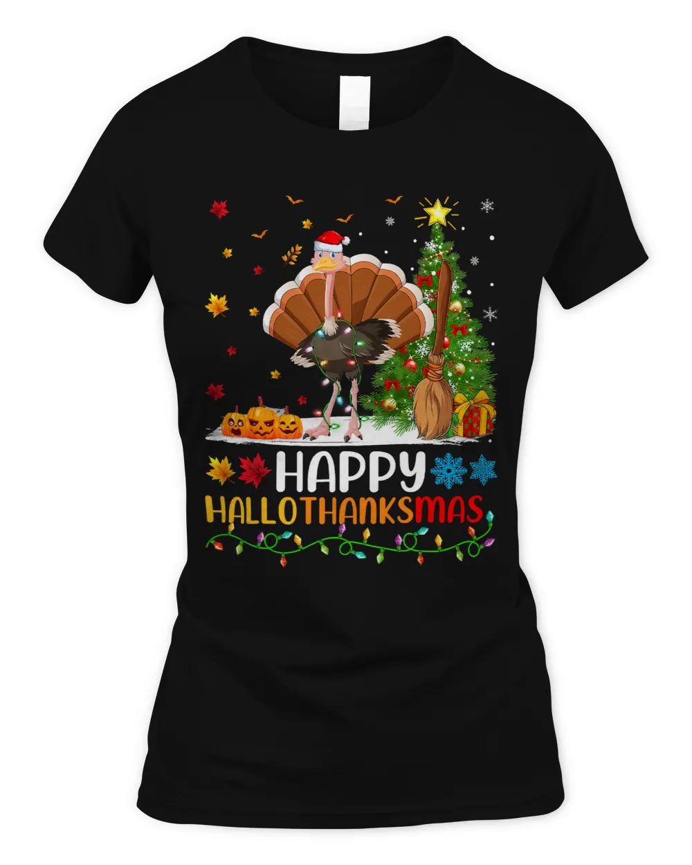 Ostrich Bird Lover Funny Happy Ostrich HelloThanksMas