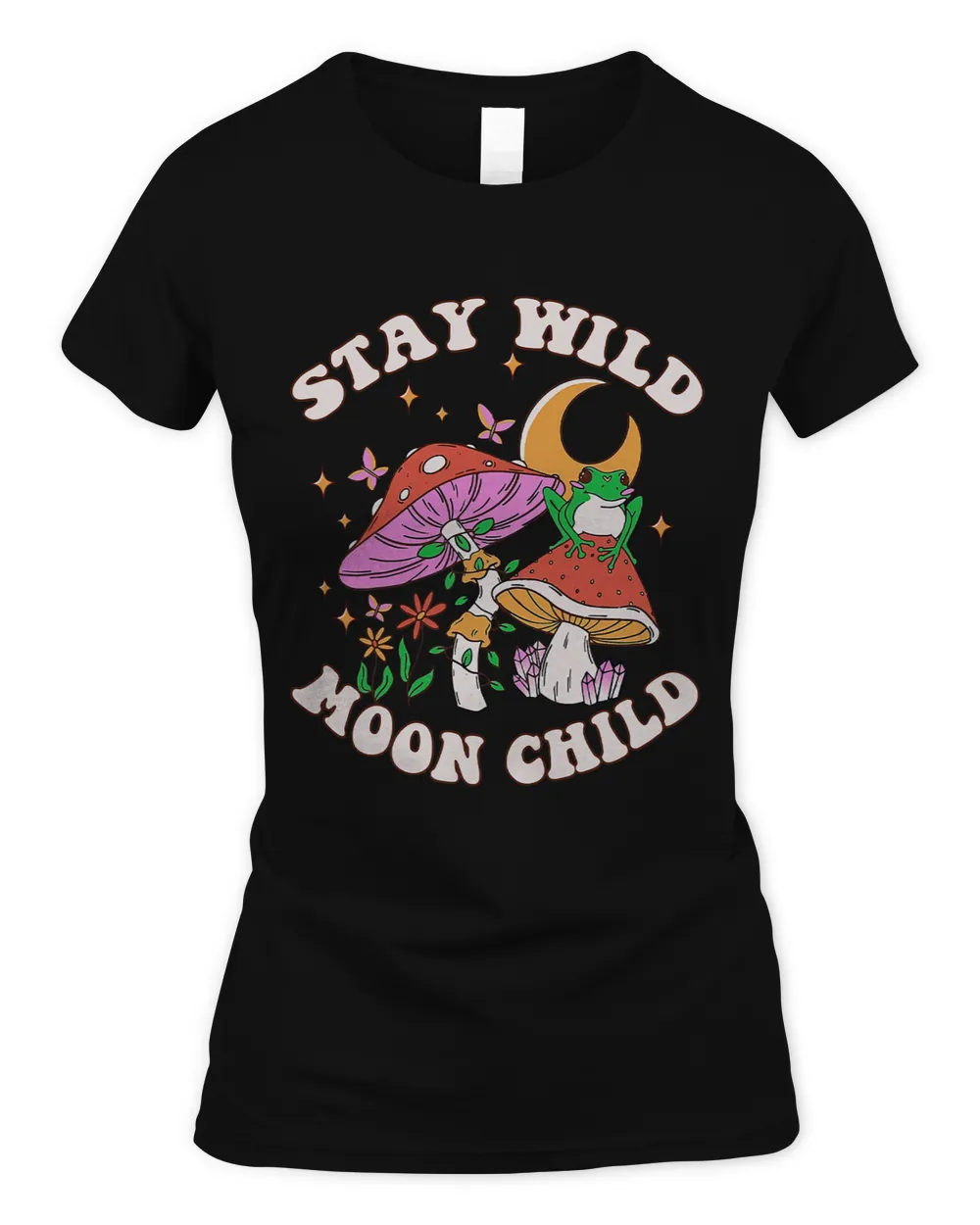 Retro Stay Wild Moon Child Frog Mushroom outfit