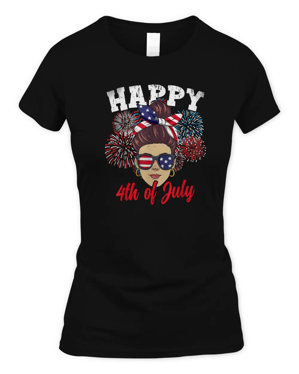 American Patriotic US Flag Women Happy 4th Of July