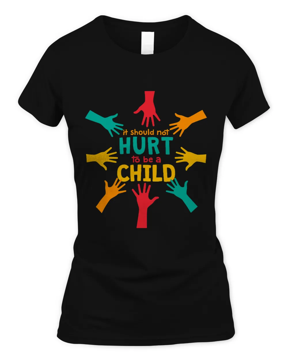 It Should Not Hurt To Be A Child Child Abuse Awareness Women's Standard T-Shirt black s