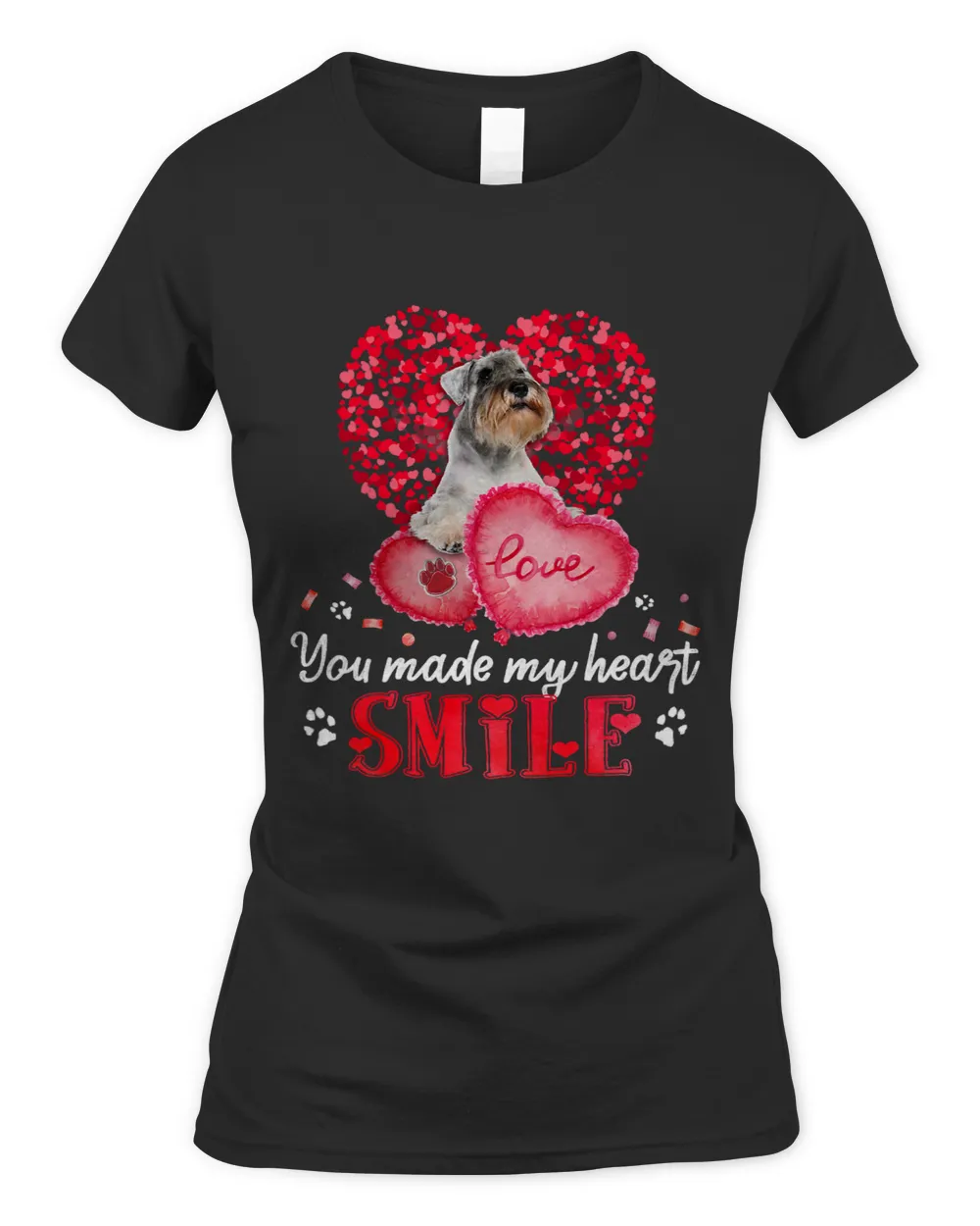 You Make My Heart Smile Schnauzer With Heart