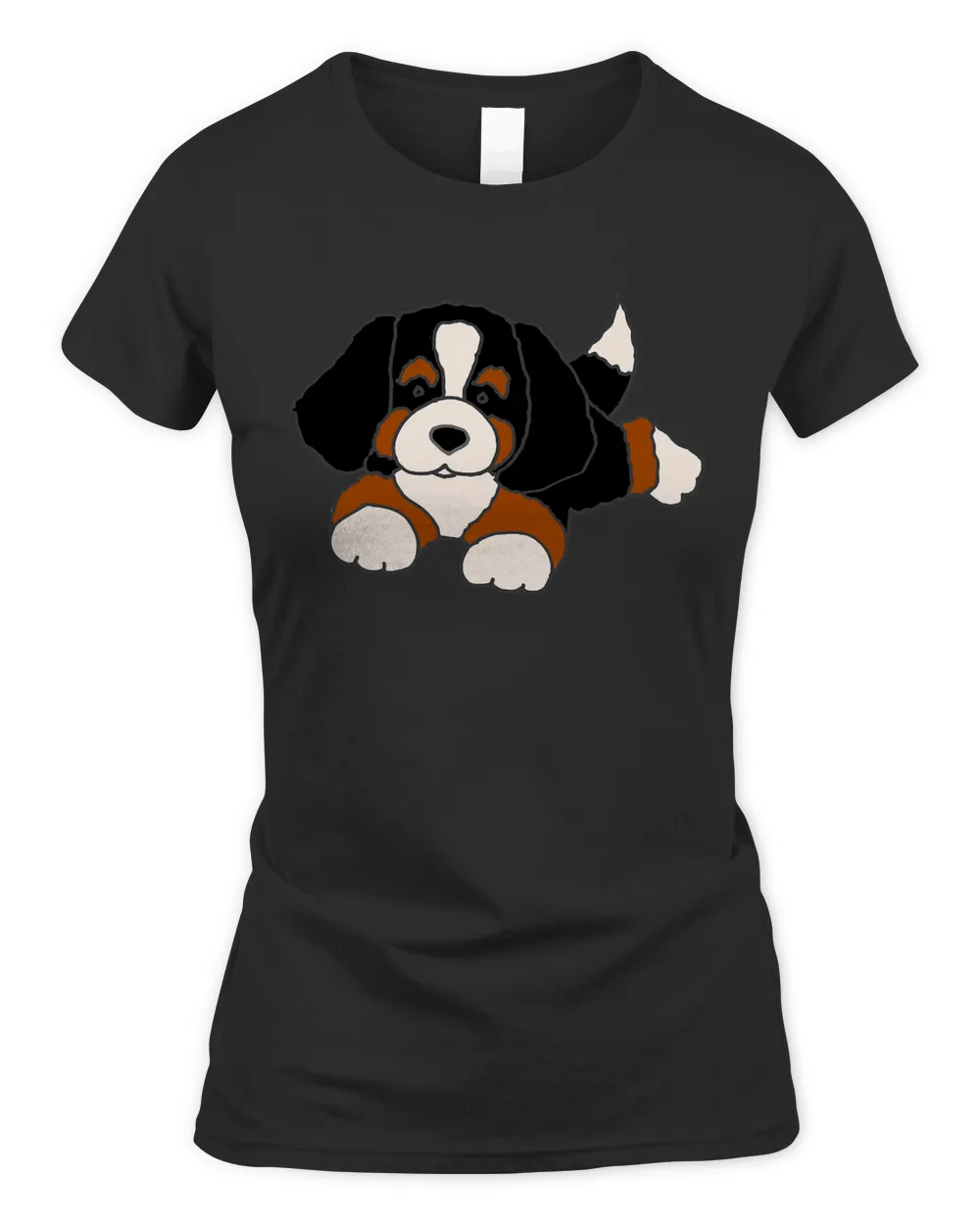 Smileteespets Funny Bernese Mountain Dog Puppy Cartoon T-Shirt