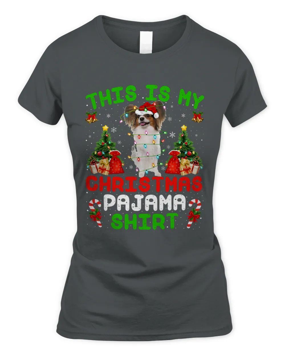 This Is My Christmas Pajama Shirt Papillon Dog Christmas 3