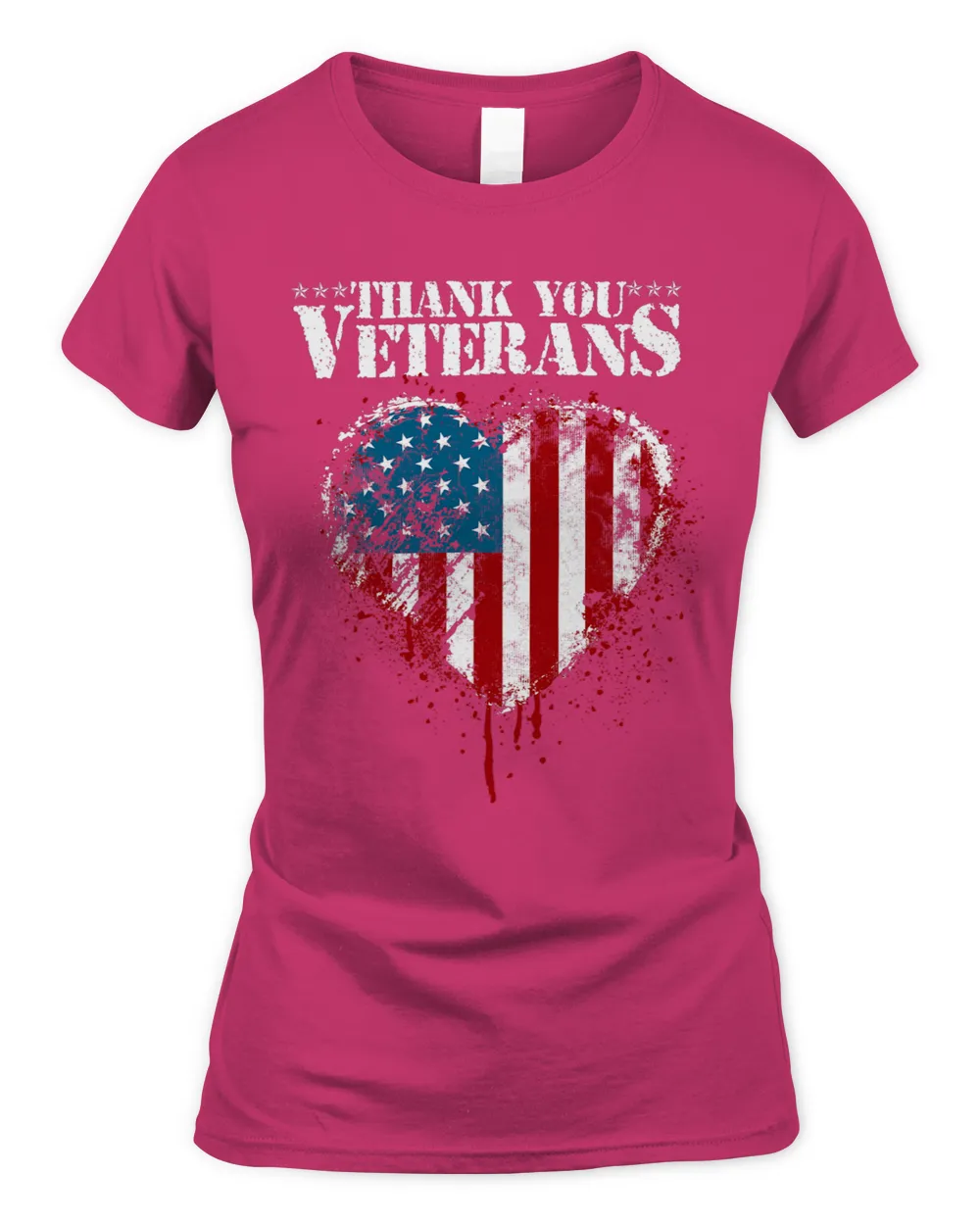 Thank You Veterans Day American Flag Heart Military Army