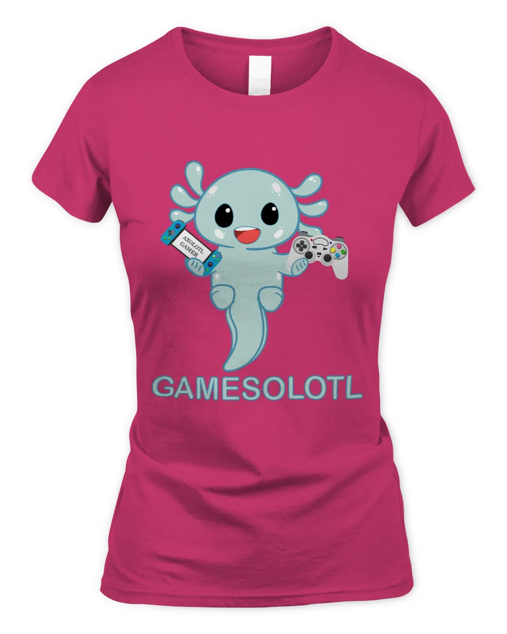 Gaming Axolotl Lover Cute Axolotl Playing Console Video Gift