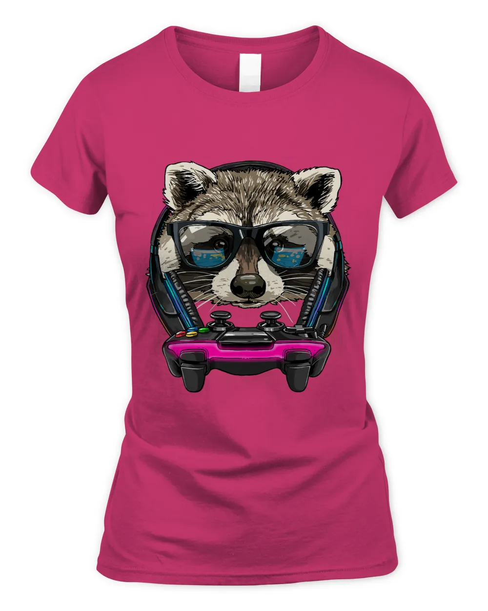 Gaming Raccoon Video Gamer Player Animal Lover