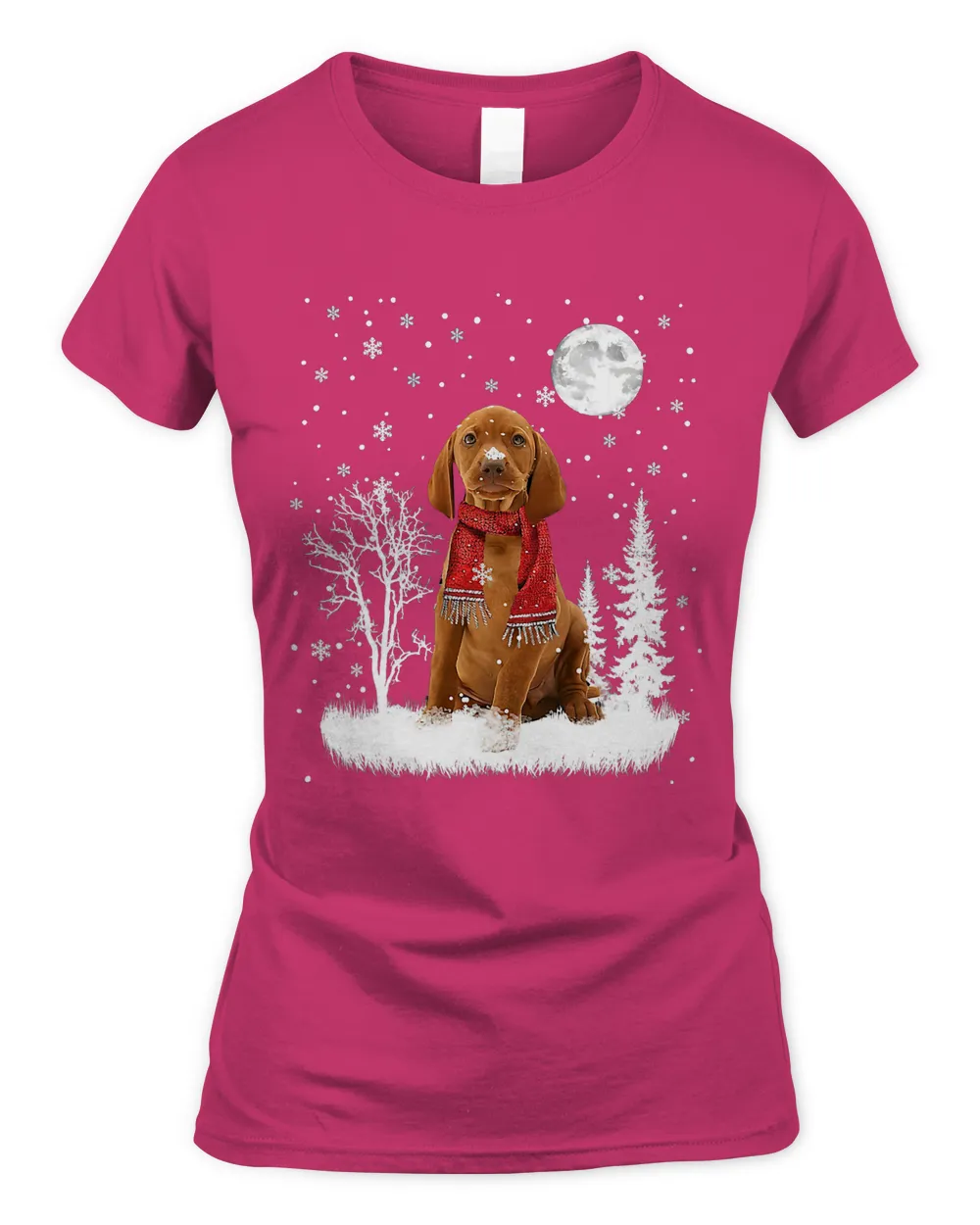 Vizsla Under Moonlight Snow Christmas Pajama 280