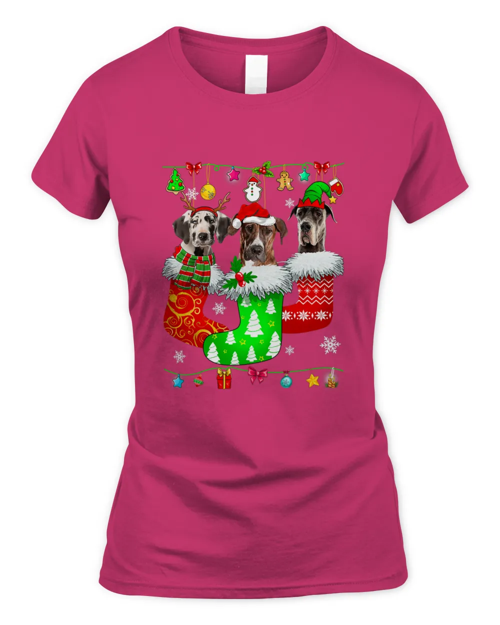 Great Dane Dog In Socks Christmas Pajama Puppy Lover Xmas 60