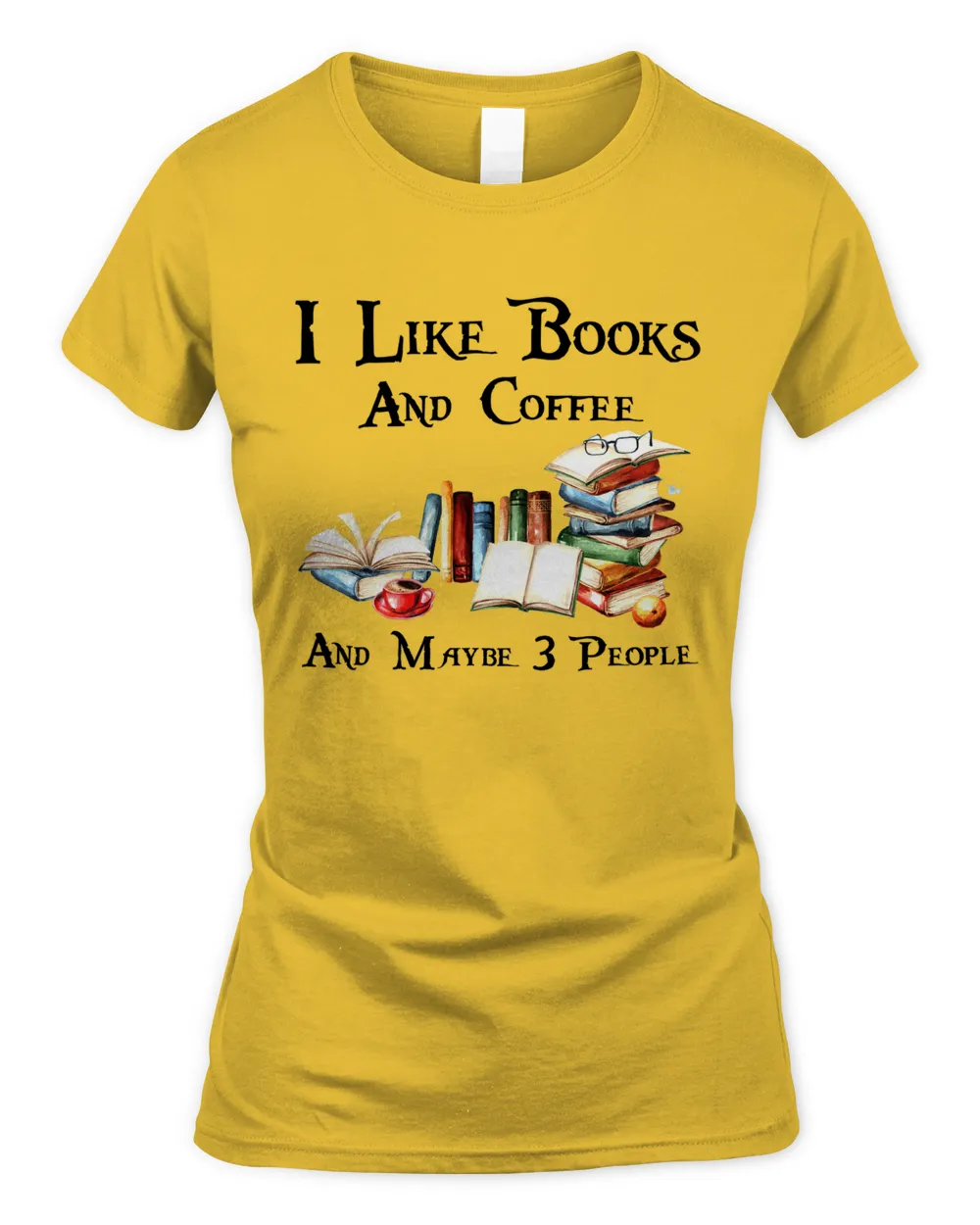 I like books coffee and maybe 3 people 2