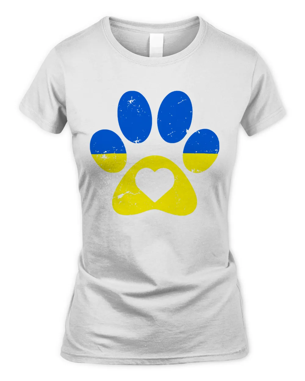 Ukrainian Flag Ukraine Paw Dog Patriot Save Ukraine T-Shirt