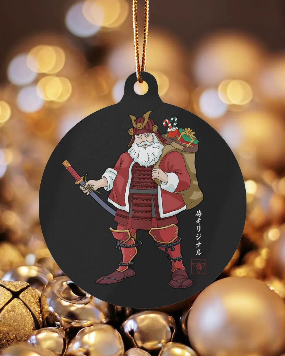 Santa Claus Is Samurai Ornament - London