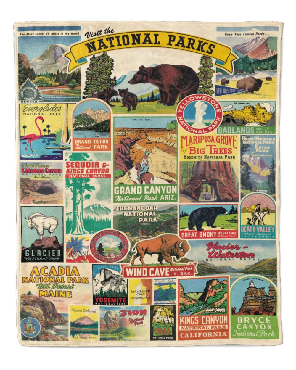 National Park Cozy Plush Fleece Blanket