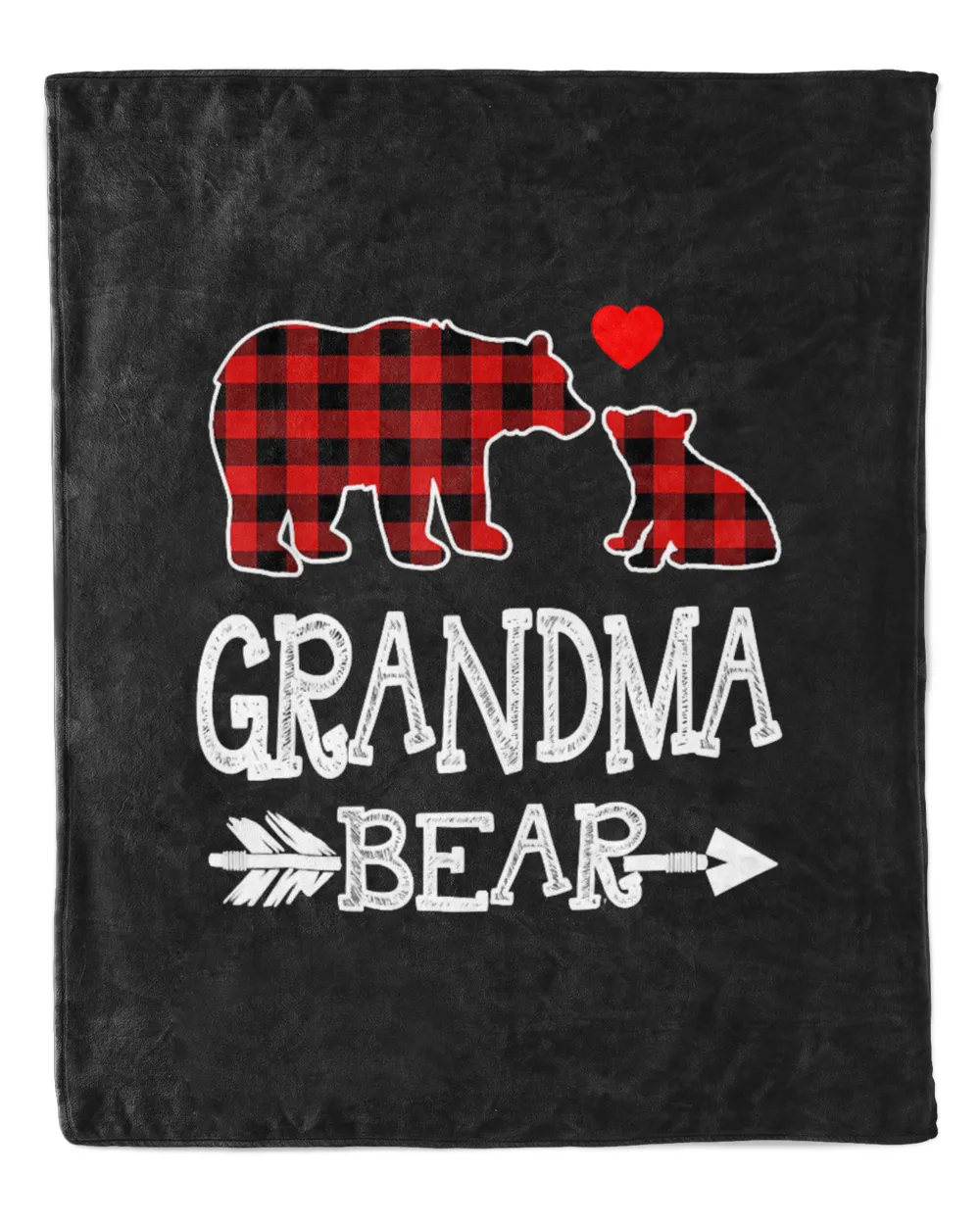 Red Plaid Grandma Bear Christmas Pajama Matching Family Gift T-Shirt