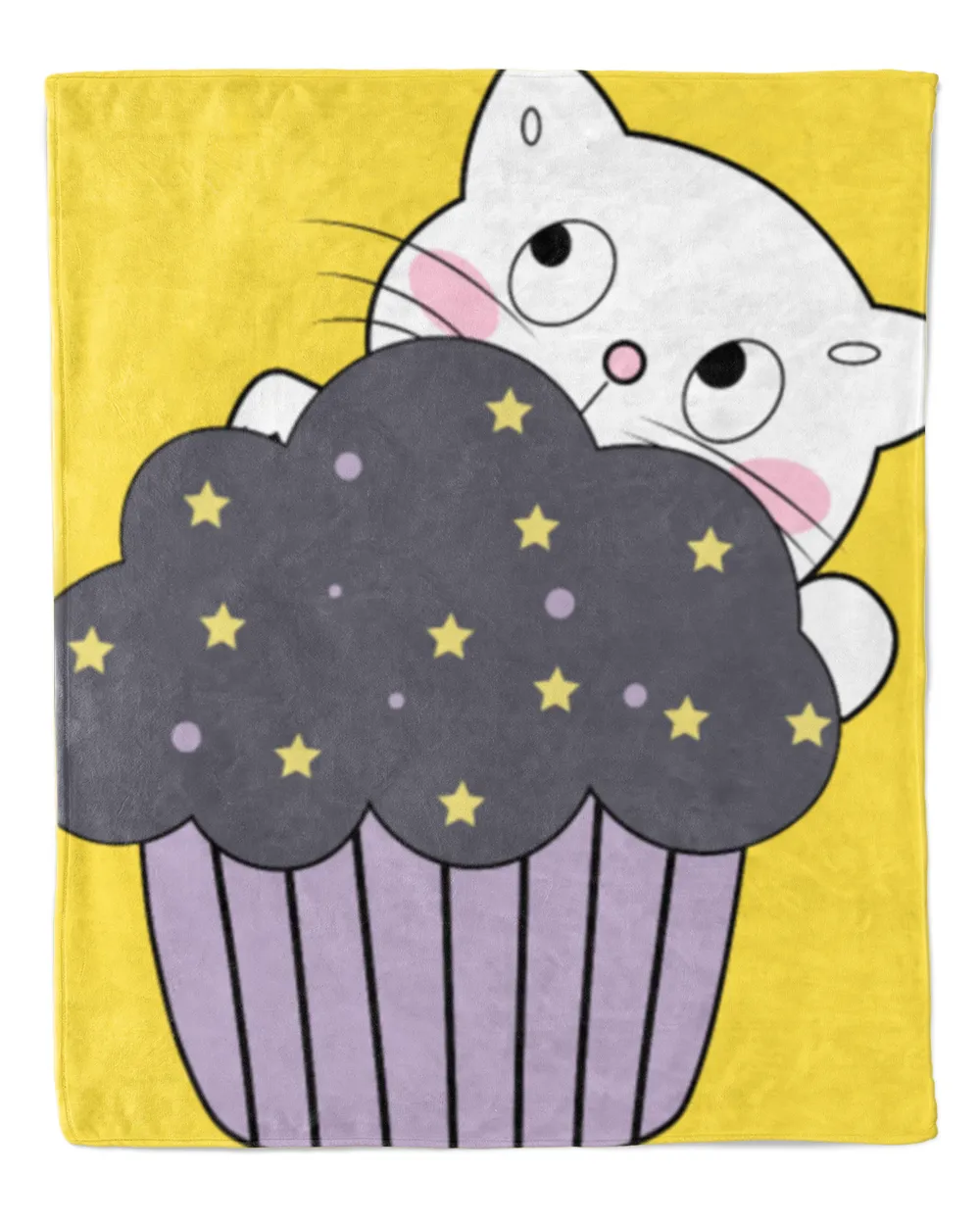 Cute cat with cupcake for cat lover