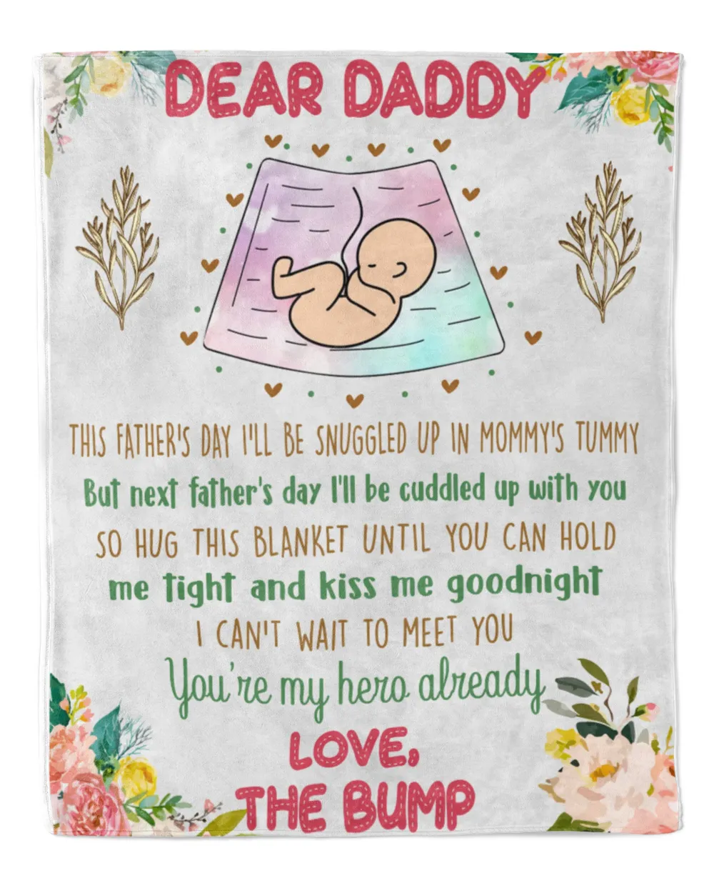 Dear Daddy You're My Hero Already Blanket 2
