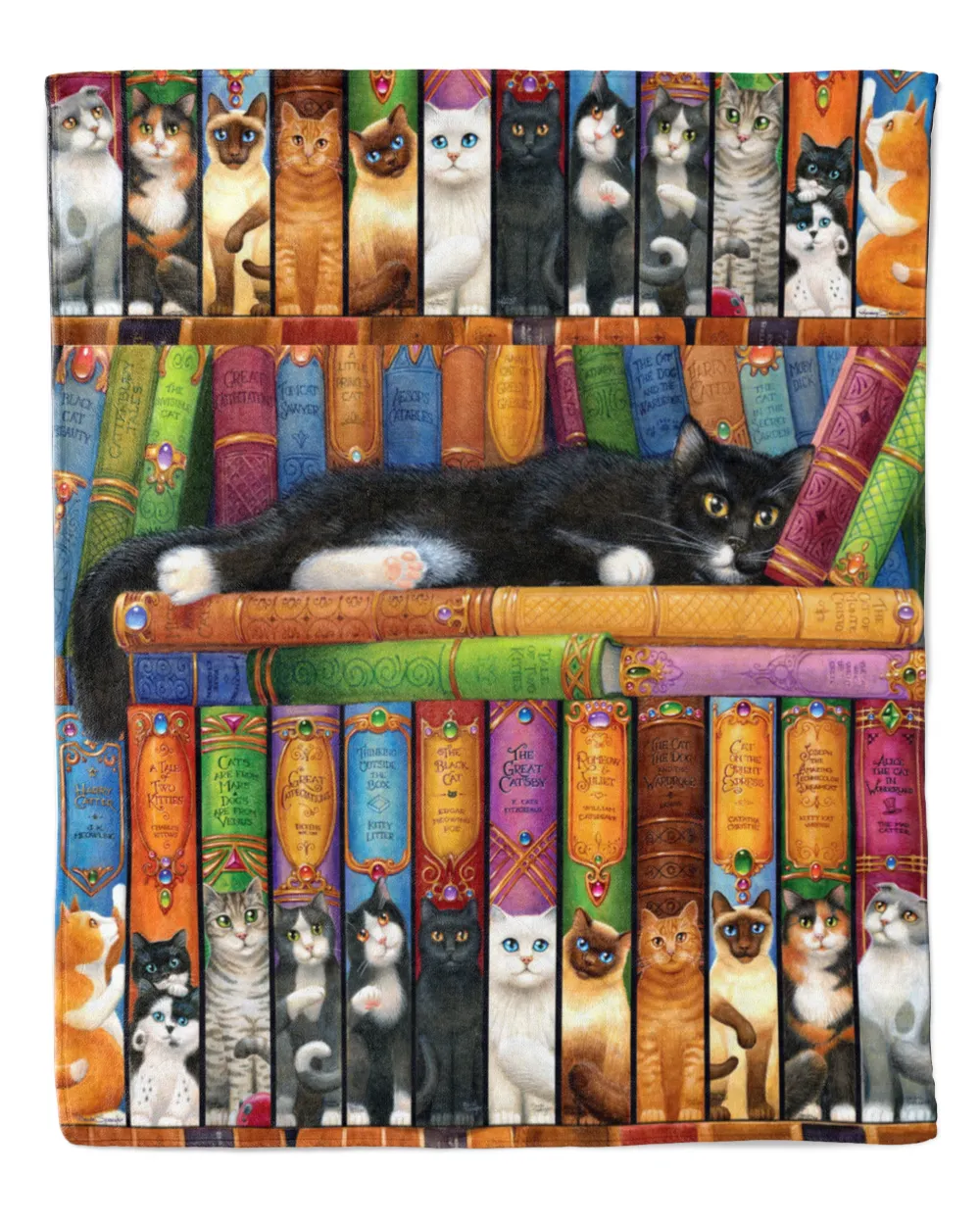 Librarian Book cats retro