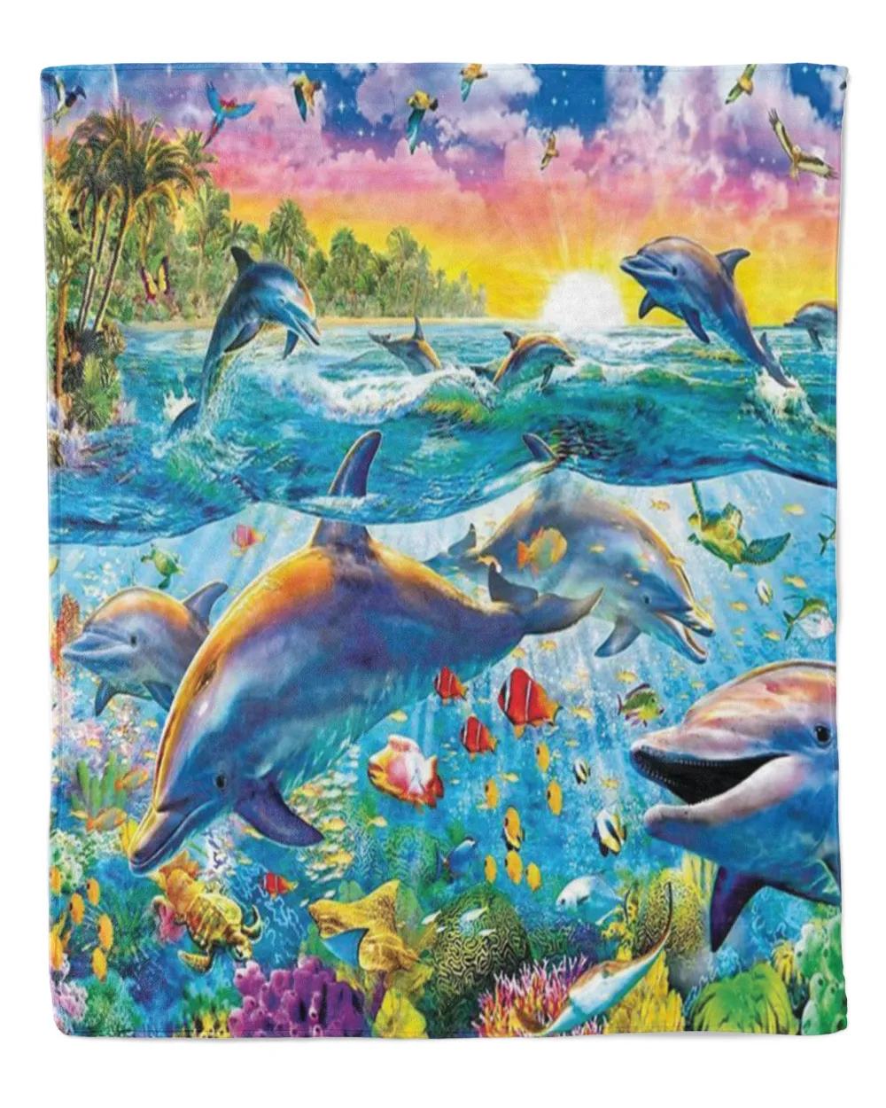 Dolphin under the ocean